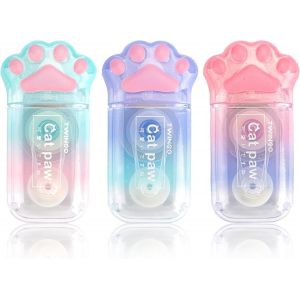 Eryi-3 Pcs Ruban Correcteur, 5mm X 6m Chat Ruban Correcteur, Mini Rubans Correcteurs Kawaii Coloré Griffe De Chat, Rollers De Correction Pour Enfants, Fourniture Scolaire Pour École Bureau - Neuf