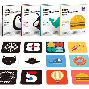 Mdy-Jouet Bébé Pour 0 3 Mois Carte Flash Blanc Et Noir Pour Tout-Petits 6 12 36 Mois, 80 Pcs Contraste Élevé Conçues Pour Jouets De Bébé Nouveau-Né Cartes De Stimulation Visuelle - Neuf