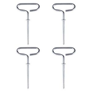 Piquets De Tente Robustes En Acier Galvanis&eacute; - Inoxydables, 9 Mm X 200 Mm, Autotaraudeurs, Lot De 4 Pour Une Utilisation Ext&eacute;rieure S&eacute;curis&eacute;e - Neuf