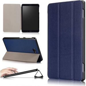 Coque Pour Samsung Galaxy Tab A 10.1 Pouces 2016 Sm-T580/T585 (A6) Tablette Housse Étui Avec Fonction Support Et Réveil/Sommeil,Bleu Marin - Neuf