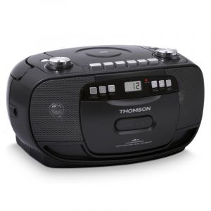 Lecteur Radio/K7/CD portable THOMSON RK200CD, Tuner analogique FM, Enregistreur, AUX FUN 3,5mm, Alimenation 220V ou piles - Neuf
