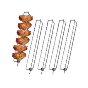 Ensemble de 4 fourchettes &agrave; poulet BBQ en m&eacute;tal pour grillades - Neuf