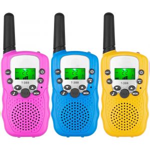 Talkie Walkie Enfants 3 Pack, Portée Longue Distance Avec Flashlight Intégré Pour Enfants De 3 À 12 Ans - Neuf