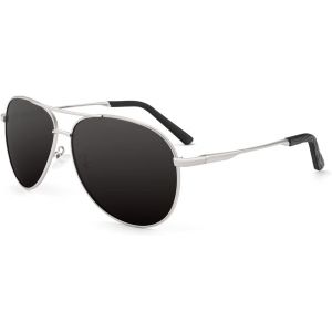 Lunette De Soleil Homme Femme Polarisée Premium Lunette De Soleil Cadre Métallique Avec Uv400 - Neuf