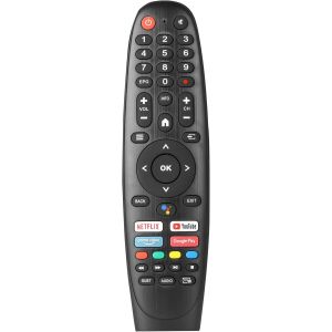 Télécommande Compatible Avec Smart Tech Tv 24Ha20T3 32Ha10T3 32Ha10V3 32Ha20V3 32Hv10V1 43Ua10V3 Remplacement Du Contrôleur Avec Netflix Youtube Primevideo Googleplay Boutons (Pas De Fonction Vocale) - Neuf