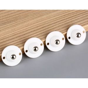 8pcs Blanc Auto-Adhésif De Roulettes, D'un Mini-Roues Pivotantes En Acier Inoxydable 360 Degrés Silencieux Roues Pivotantes Meubles Divers, Nylon Perles, Noir Bin Fond Des Bacs De Rangement - Neuf