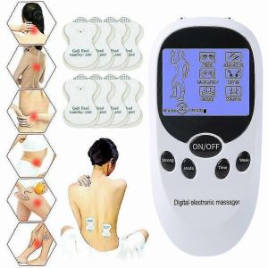 Tens Machine Unit Masseur Électrique Pulsation Stimulateur Musculaire Thérapie De Soulagement Des Maux De Dos Avec Électrodes Coussinets - Neuf