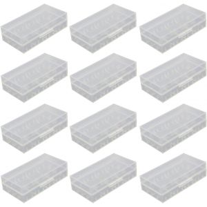 12 Pcs Plastique Dur Bo&icirc;te de Rangement de la Batterie pour Piles Rechargeables Organisateur boitier accu Protection Case Box &eacute;tuis pour 18650//CR123A/17670 Batteries - Neuf