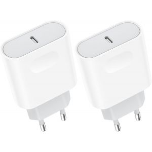 Kalanka-Prise Usb C, Chargeur Rapide 2-Pack 20w For Iphone 16/16 Pro/16 Pro Max/16 Plus/15/14/13/12/11/Se 2020/X/Xs/Xr, Pad Pro, Galaxy, Pixel, Usbc Type C Secteur Mural Alimentation Adaptateur - Neuf