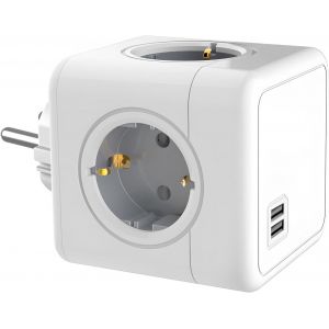 KALANKA-Multiprise Cube USB 6 en 1, Multiprise Cubique sans Fil, Multiprise Murale avec 2 USB,3680W Murale Prise, Multiprise Cube Chargeur sans Fil,Adaptateur Multiprise Cube pour Domicile,Bureau - Neuf