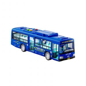 Toy Cars Children's Simulation Bus Toy Large Door Opening Light Vocal Coachs Model City Bus Model Simulation Baby Bus Toy Coachs Boy_C24070375-Bleu - Neuf