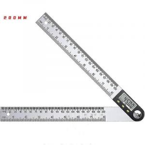 Rapporteur numérique 0-360,sondeur d'angle numérique en acier inoxydable de 200 mm avec écran LCD pour la réparation de la construction en bois - Neuf