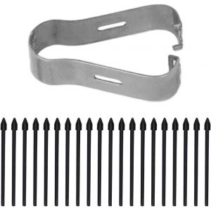 Lot de 20 Embouts de Rechange, S Pen Stylet avec Pince &agrave; &eacute;piler pour Stylet Tactile, Embouts de Rechange pour Galaxy S6/S6lite/S7/S8/S9/Note10/Note20/Note10+/Note20 ultra/S21U/S22U/S23U (Noir) - Neuf