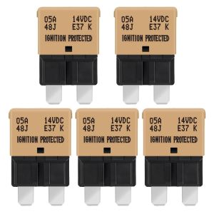 Disjoncteur Fusibles &Agrave; Lames R&eacute;initialisation Automatique Standard Le Bateau Camion Voitures 5 Amp 5 Paquets E37 - Neuf