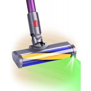 Brosse De Rechange Pour Aspirateur Dyson V15 V11 V10 V8 V7 ¿ Tête De Brosse Avec Éclairage Led Vert Et Rouleau Souple Pour Sols Durs Et Parquets[SSE7111724] - Neuf