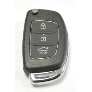 &Eacute;tui &agrave; cl&eacute; rabattable de haute qualit&eacute; pour Hyundai i10,i20,i40,ix35 et santa fe - RFC 3 boutons t&eacute;l&eacute;commande Fob Walkbee F24 - Neuf
