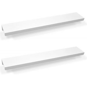 6PCS Poign&eacute;e de Meuble Noir Poignee de Meuble Cuisine Noir Poign&eacute;e Invisible Poign&eacute;e Meuble Noir Mat en Alliage d'Aluminium Entraxe 300mm - Neuf