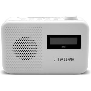 Elan One2 Radio Portable Dab+/FM avec Bluetooth 5.1 (&eacute;cran LCD, 10 Touches de m&eacute;moire, Fonctionne avec 4 Piles AA) Blanc Coton - Neuf
