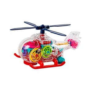 Jouet Pour Enfants, Son Et Lumière, Engrenage Transparent Universel, Hélicoptère, Vacances, Anniversaire, Garçons Et Filles, Jouets Lumineux - Neuf