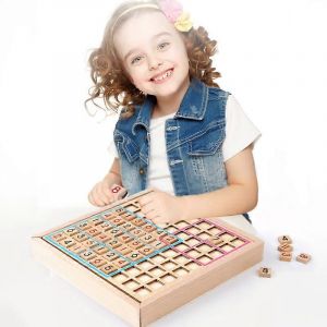 Sudoku En Bois À Neuf Cases, Jeu D'échecs, Entraînement À La Pensée Logique Pour Enfants, Jeu De Société - Neuf