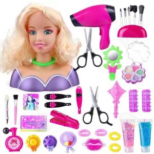 C Ensemble coiffure pour enfant 35PCS avec mod&egrave;le ensemble de salon de beaut&eacute; ensemble de coiffure jouet mod&egrave;le jeu d'imitation - Neuf