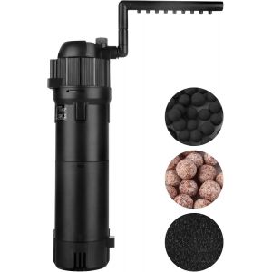 Filtre D'aquarium À 3 Niveaux-Filtre Intérieur Pour Poissons Et Tortues-Pour Aquariums De 50 À 300 L-Avec Modes De Ventilation/Pluie-Débit Et Direction Réglables - Neuf