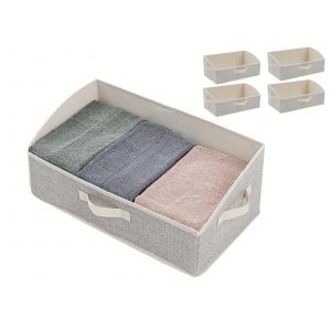 Grands bacs de rangement pour &eacute;tag&egrave;res de placard, pour v&ecirc;tements et couvertures - Beige - Neuf