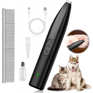 Tondeuse Chien, Tondeuse Pour Chien Sans Fil Faible Bruit, Pour Chiens Chat Toilettage Des Poils D'animaux De Compagnie, Tailler Les Poils De Chien Autour Des Pattes, Yeux, Oreilles, Visage - Neuf