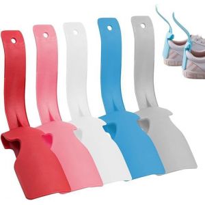 5 Pièces Portable Chaussures De Levage Aide, Portable Chaussette Curseur, Chausse Pied En Plastique, Assistant De Chaussure Ergonomique Portable, Pour Hommes, Femmes, Enfants - Neuf