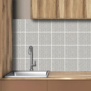 Eryi-32 X Feuilles Mural Stickers Carrelage 2d Imperméables Carreau De Ciment Adhesif, Autocollants Carreaux Dosseret Pour Cuisine, Salle De Bain La Décoration À La Maison / 15 X 15 Cm / T1061 - Neuf