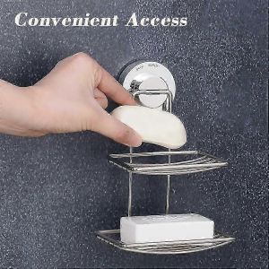 Porte-savon pour la douche avec ventouse,porte-savon de douche,porte-savon en acier inoxydable,porte-savon pour mur de douche,porte-savon pour salle de bain,soa - Neuf