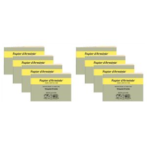 Papier d'Arm&eacute;nie Lot de 8 Carnets de 12 feuilles de 3 lamelles parfum TRADITION - Neuf