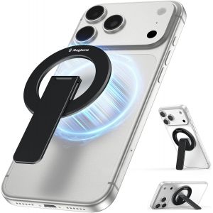 KALANKA-Support magn&eacute;tique de t&eacute;l&eacute;phone pour Anneau Mag-Safe - Ultra Fin - pour i-Phone 17/16/15/14/13 Pro Max/Pro/Plus, Pliable et r&eacute;glable - pour Une visualisation Mains Libres - Noir - Neuf