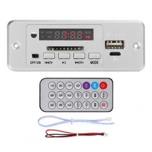 Module de décodeur Audio MP3 5V, Radio FM USB, carte de décodage MP3, lecteur de musique avec amplificateur de puissance, argent - Neuf