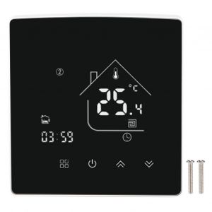 HJLIAN Thermostat intelligent dissimule de type 86, application Wi-Fi, telecommande vocale, thermostat numerique blanc avec ecran tactile, chaudiere a gaz 95-230 VGC - Neuf