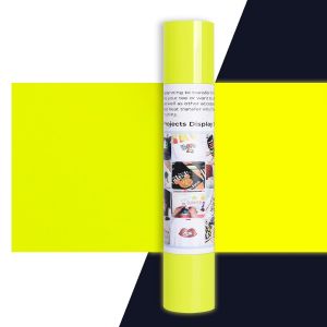 Kalanka-Rouleau Vinyle Thermocollant Jaune Néon - 30,5 X 275 Cm Flex Thermocollant Jaune Pour Cricut Maker, Vêtements, Bonnets, Pantalons, Autres Tissus - Neuf