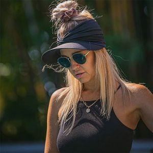 1pcs Casquette De Base-Ball Sports Pare-Soleil Haut Vide Protection Uv Chapeaux De Soleil Femme Protection Uv Feu De Plage - Bleu Foncé - Neuf