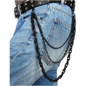 Trahoo-Milakoo Punk Pantalon Cha&icirc;ne Jeans Link Hip Hop Gothic Chain Ceinture Multi Layer Cha&icirc;ne Pantalon Portefeuille Cha&icirc;ne Pour Hommes Femmes - Neuf