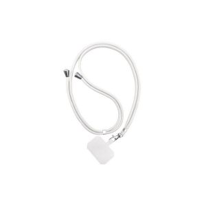 Lani&egrave;re tour de cou universelle et r&eacute;glable pour t&eacute;l&eacute;phone portable - Blanche, en nylon souple, boucle amovible, longueur 160 cm - Neuf