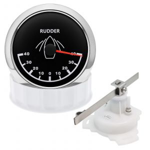 Indicateur d'angle de gouvernail de bateau,capteur marin,rétroéclairage LED rouge,étanche,12V,24V,yacht,85mm,0-190 ohm-A with sensor-C - Neuf