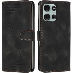 Sjzg-Etui Coque Pour Motorola Moto G75 5g, Coque De Telephone En Cuir De Première Qualité [Pochette De Portefeuille] Compatible Avec Moto G75 5g - Noir - Neuf