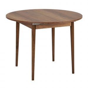 Table &agrave; manger extensible en bois "Viona" 100 x 100 x 75 cm - Barok Walnut - Neuf