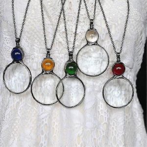 Cadeau De Collier Loupe,Collier Pendentif Loupe De Lecture Pour Personnes Âgées,Loupe Pour Livres,Journaux,Bijoux De Lecture - Neuf