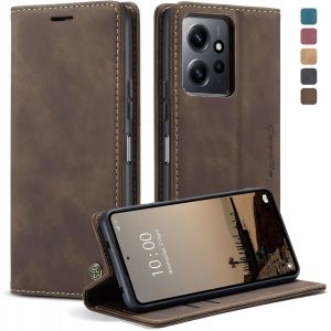 Maa-Coque Xiaomi Redmi Note 12 5g/Poco X5 5g Housse [Pas Pour 4g] En Cuir Pu Premium Fentes Cartes Etui Pochette De Portefeuille Avec Fonction Support Rabat Pour Redmi Note 12 5g/Poco X5 5g-Café - Neuf