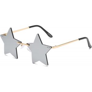 Lunettes De Soleil Vintage En Métal Sans Monture Pour Femme Et Homme - Neuf