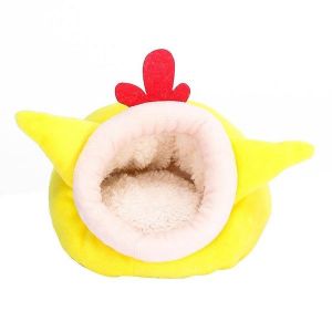 Lit Et Maison Douillets En Coton Pour Cochon D'inde - Nid D'animal Jaune Vif Pour Un Confort Ultime Et Un Nettoyage Facile - Neuf