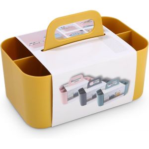 Organisateur Empilable-Portable Boîte de Rangement Salle de Bain Organiseur avec poignée Rangement Maquillage plastique Organiseur avec Séparateur Ajustable pour salle de bains/cuisine/salon.[I20] - Neuf