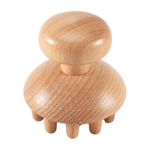 Outil De Massage De Th&eacute;rapie De Forme De Champignon En Bois Masseur Anti-Cellulite Fascia Rouleau De Massage Pour Tout Le Corps - Neuf