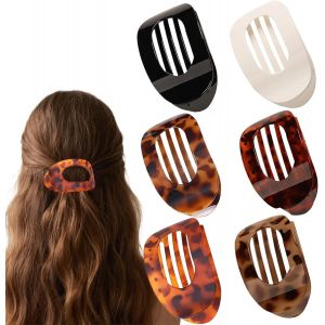 6 Pi&egrave;ces Pince Cheveux Femme, Pince Plate Cheveux Antid&eacute;rapantes, Tenue Forte, Accessoires Cheveux &Eacute;l&eacute;gants Pour Cheveux &Eacute;pais Fins - Neuf
