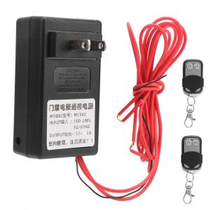 Alimentation sans fil 12 V 2 A pour telecommande, transformateur de tension stabilisateur pour serrure electrique, prise US 100-240 V - Neuf